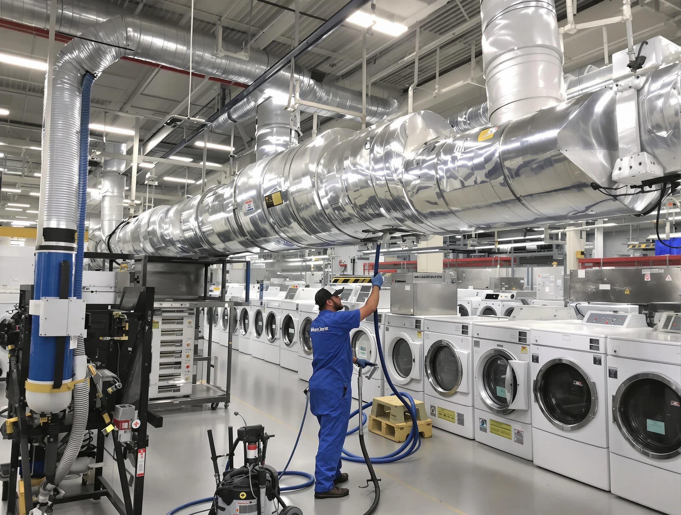Peabody Dryer Vent Cleaning team performing heavy-duty industrial dryer vent cleaning in Peabody