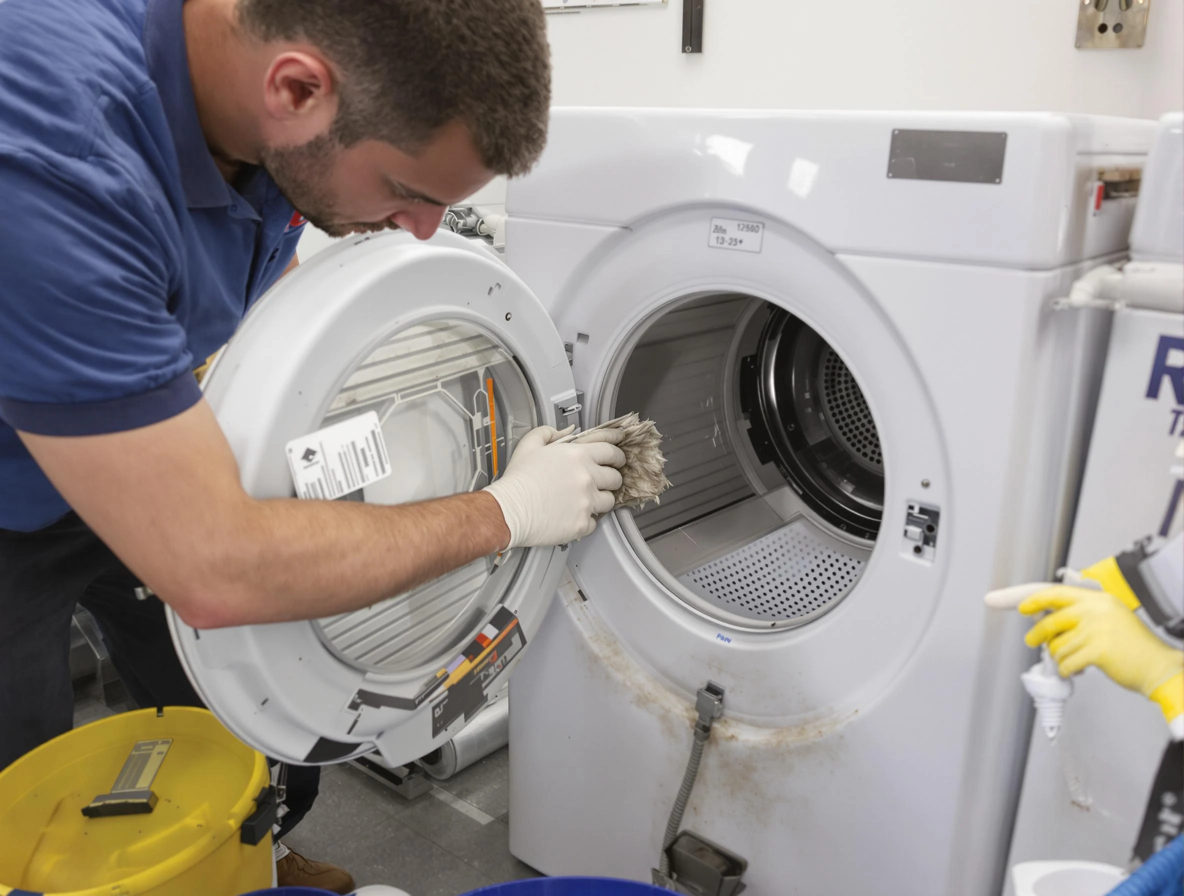 Peabody Dryer Vent Cleaning specialist performing detailed lint trap cleaning service in Peabody